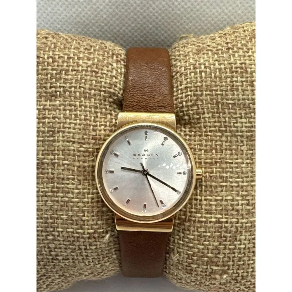 Skagen Ancher SKW2260 Women's Brown Leather Analog Dial Quartz Watch JNA995